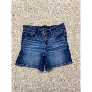 Buckle Black High-Rise Double Button Dark Wash Fit No.75 Denim Shorts Size 30